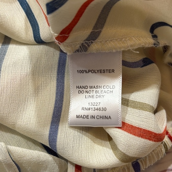 Evereve Sunday in Brooklyn Multi Stripe Surplice Top sz M - Picture 8 of 9